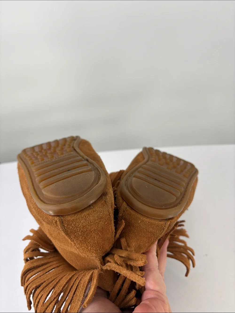 🐨 Minnetonka Kids Triple Fringe Suede Boots - Brown